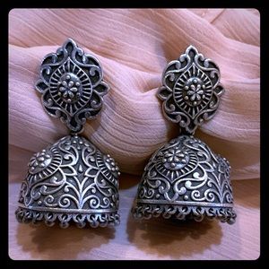 Pewter bell earrings